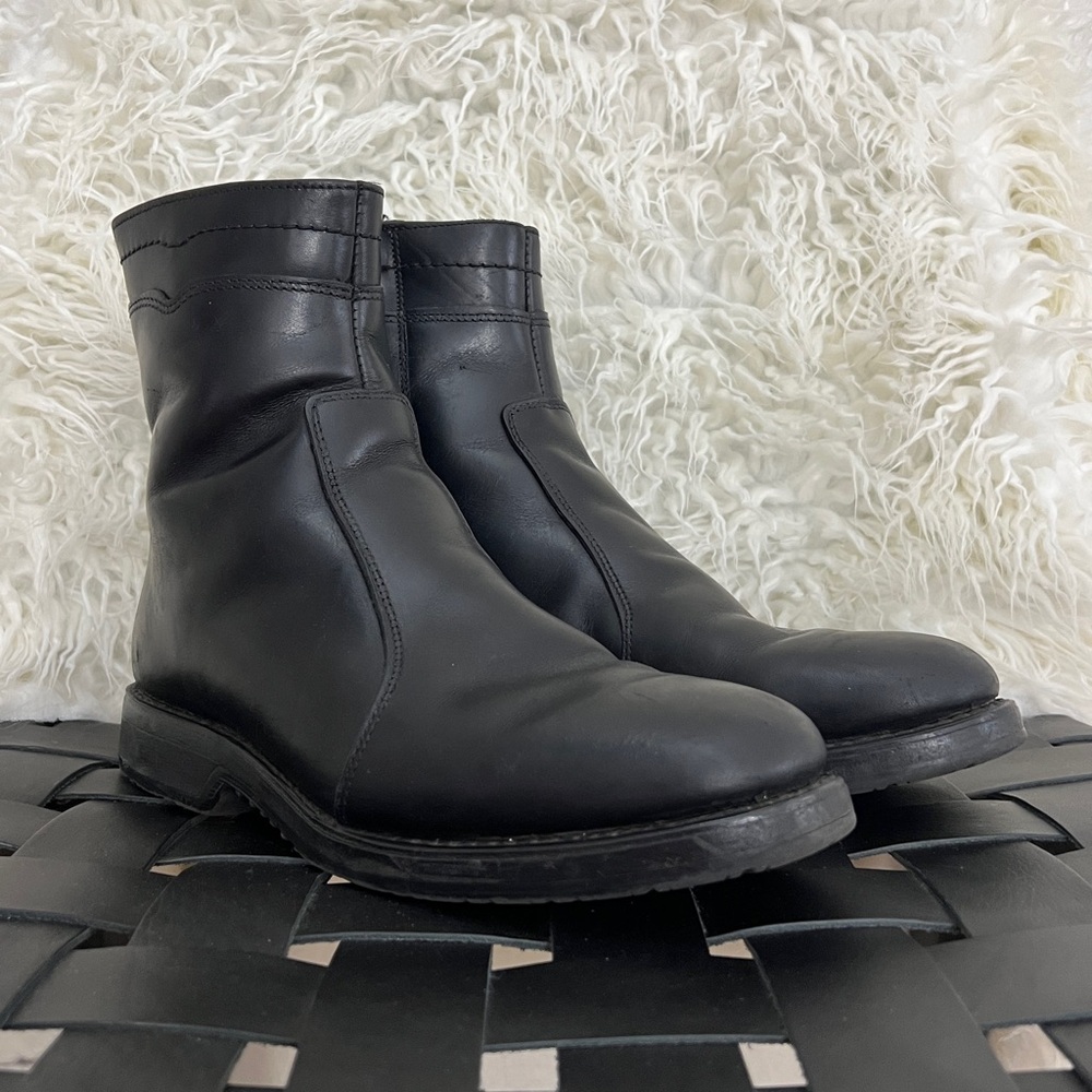 90s Black Leather Winterized Combat Boots
